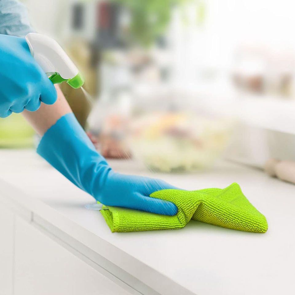 ผ้าไมโครไฟเบอร์เช็ดทำความสะอาด 80% Polyester 20% Polyamide สำหรับครัวและอเนกประสงค์