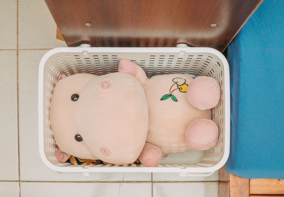 2. ตะกร้าเก็บของพลาสติก ราคาเริ่มต้น 30 บาท