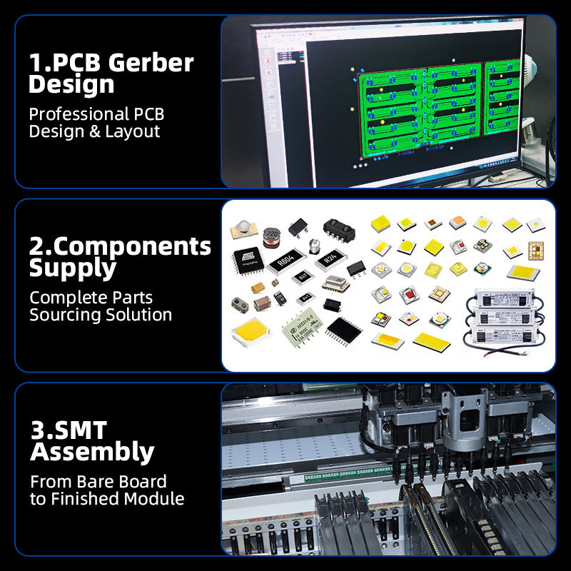 PCB LED Chiếu Sáng Chất Lượng Cao - SMD Assembly, Turnkey PCBA, Không MOQ