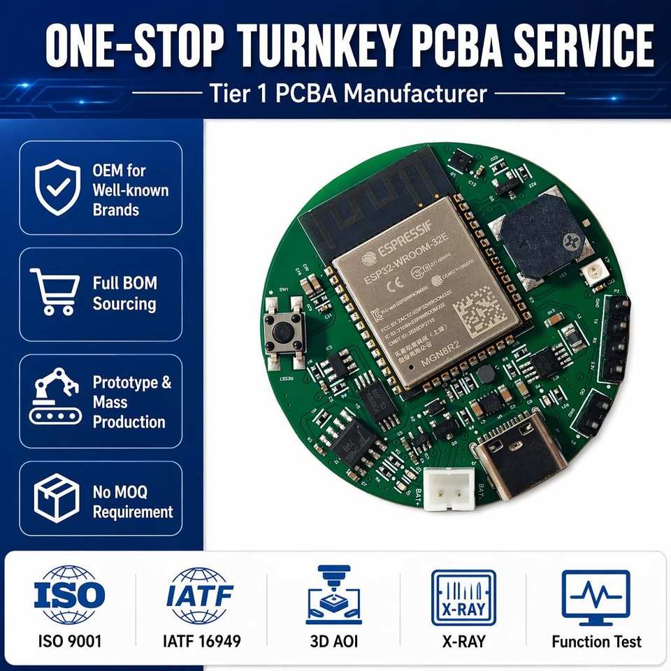 Dịch vụ lắp ráp PCBA IoT 4 lớp FR-4 OEM từ Thâm Quyến