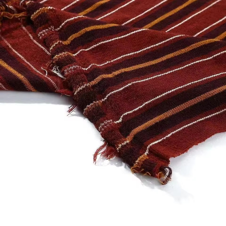Vải Sọc Sợi Nhuộm Polyester Rayon Spandex Mềm Mại Cho May Mặc