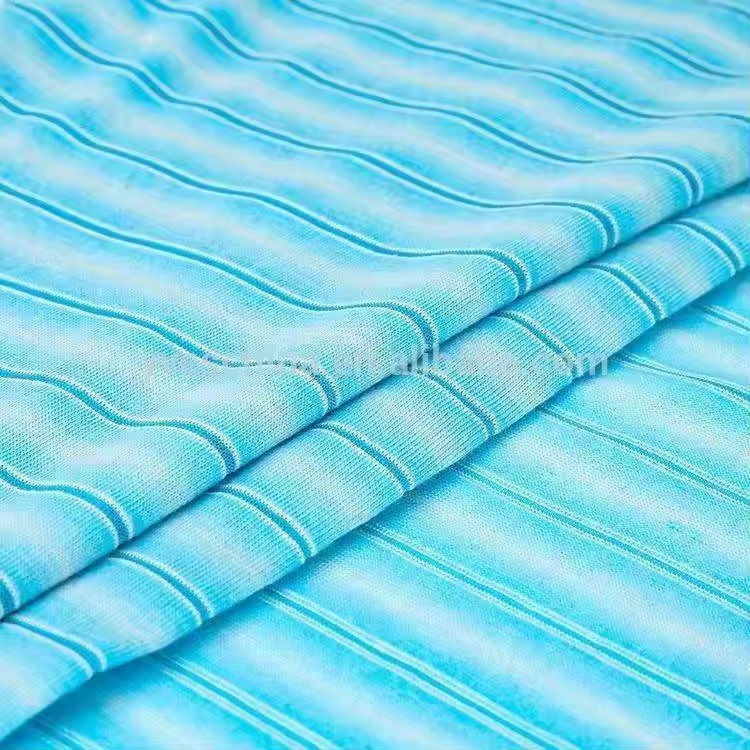 Vải Interlock Sọc Nhuộm Sợi Chất Lượng Cao Giá Sỉ