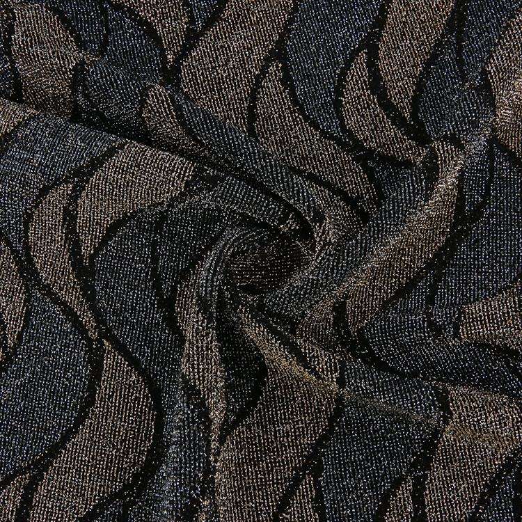 Vải Jacquard Lurex Kim Loại 68%N 27%Lurex 5%Spandex Cao Cấp Cho Thời Trang