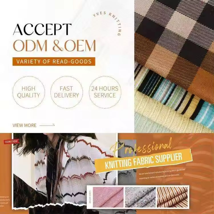 Vải Interlock Sọc Nhuộm Sợi Chất Lượng Cao Giá Sỉ