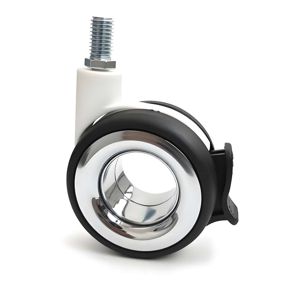 Bánh Xe Ghế Văn Phòng TPR 3 Inch Trục Vít Thiết Kế Rỗng Xoay 360 Độ - Bánh Xe Nội Thất Cấp Bệnh Viện