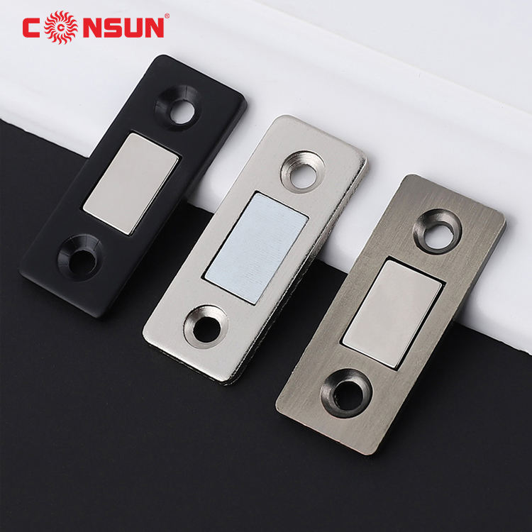 Nam châm cửa siêu mỏng inox không khoan - Consun CSQ005-1-W