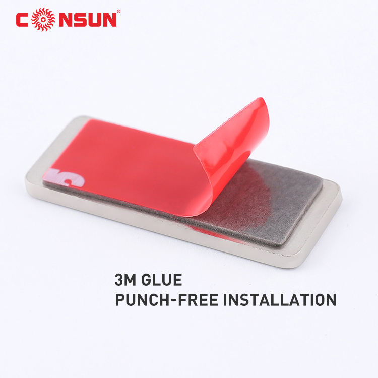 Nam châm cửa siêu mỏng inox không khoan - Consun CSQ005-1-W
