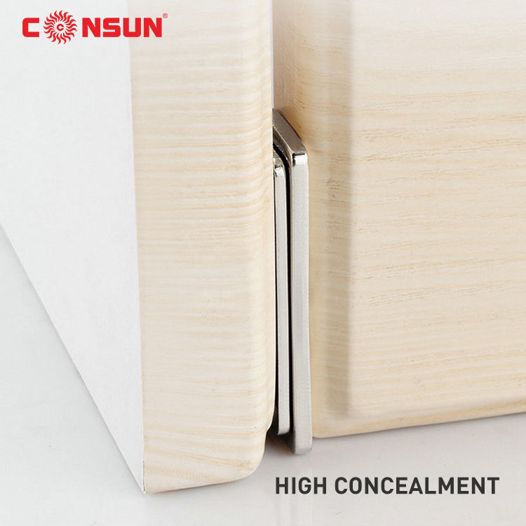 Nam châm cửa siêu mỏng inox không khoan - Consun CSQ005-1-W