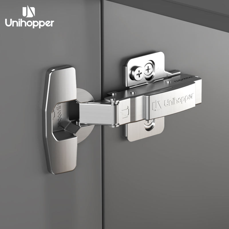 Bản lề giảm chấn 3D âm cửa tủ bếp inox 105° - Unihopper