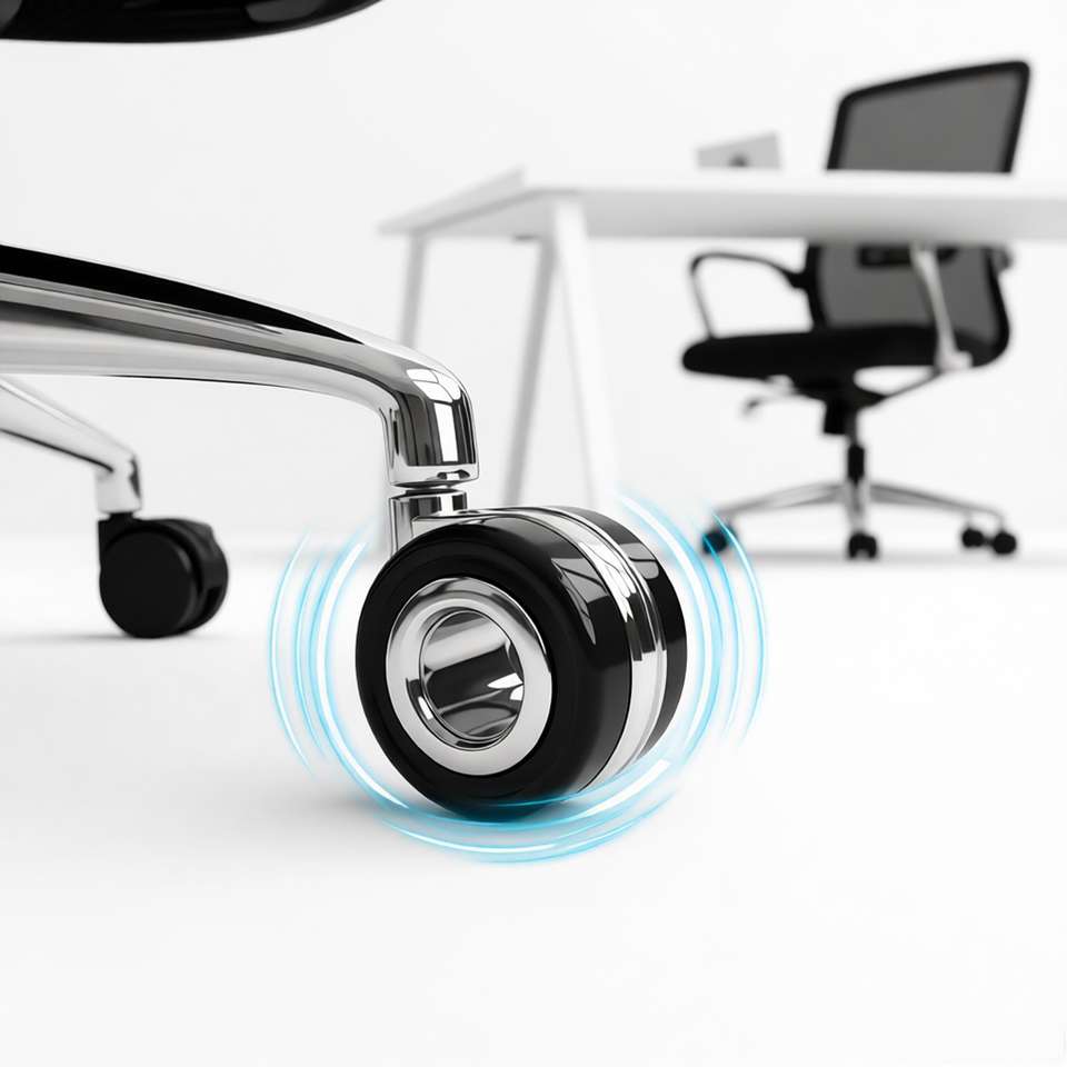 Bánh Xe Ghế Văn Phòng TPR 3 Inch Trục Vít Thiết Kế Rỗng Xoay 360 Độ - Bánh Xe Nội Thất Cấp Bệnh Viện