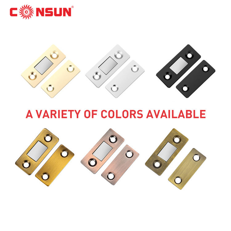 Nam châm cửa siêu mỏng inox không khoan - Consun CSQ005-1-W