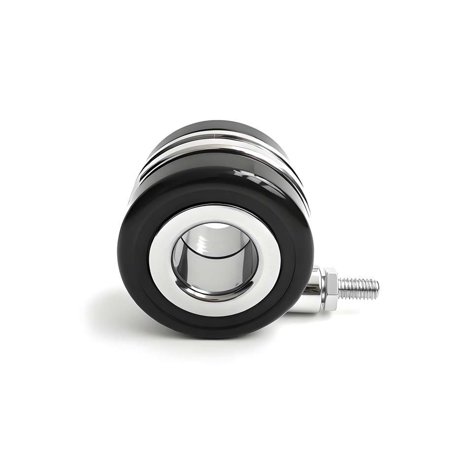 Bánh Xe Đẩy 2.5 Inch Hợp Kim Kẽm Êm Ái, Bọc Cao Su Cho Ghế Văn Phòng