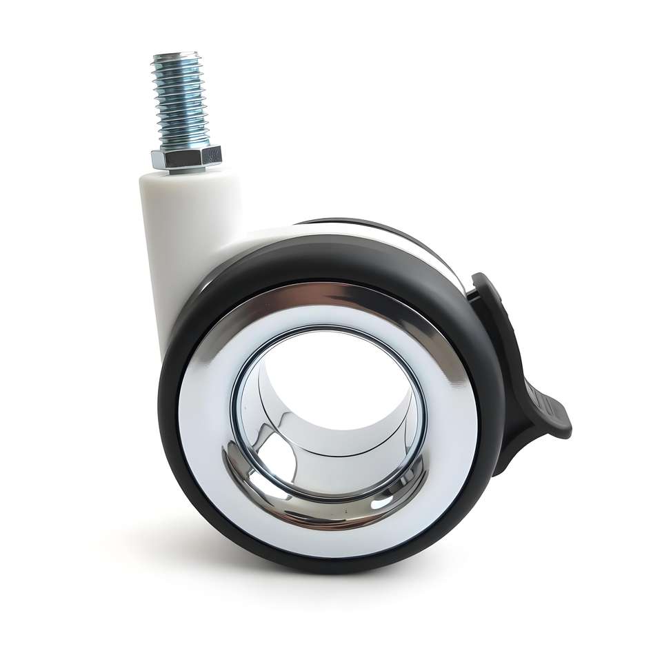 Bánh Xe Ghế Văn Phòng TPR 3 Inch Trục Vít Thiết Kế Rỗng Xoay 360 Độ - Bánh Xe Nội Thất Cấp Bệnh Viện