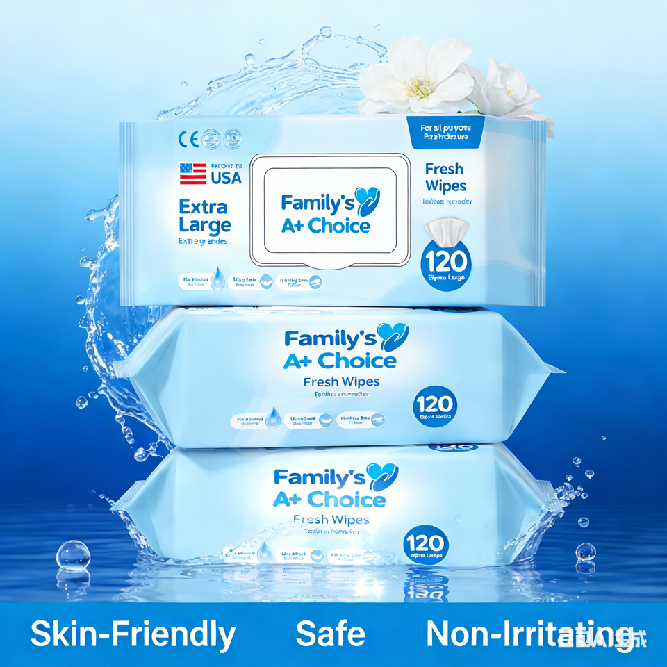 40gsm Viscose Disposable Flushable Wet Wipes para sa Sanggol at Tahanan