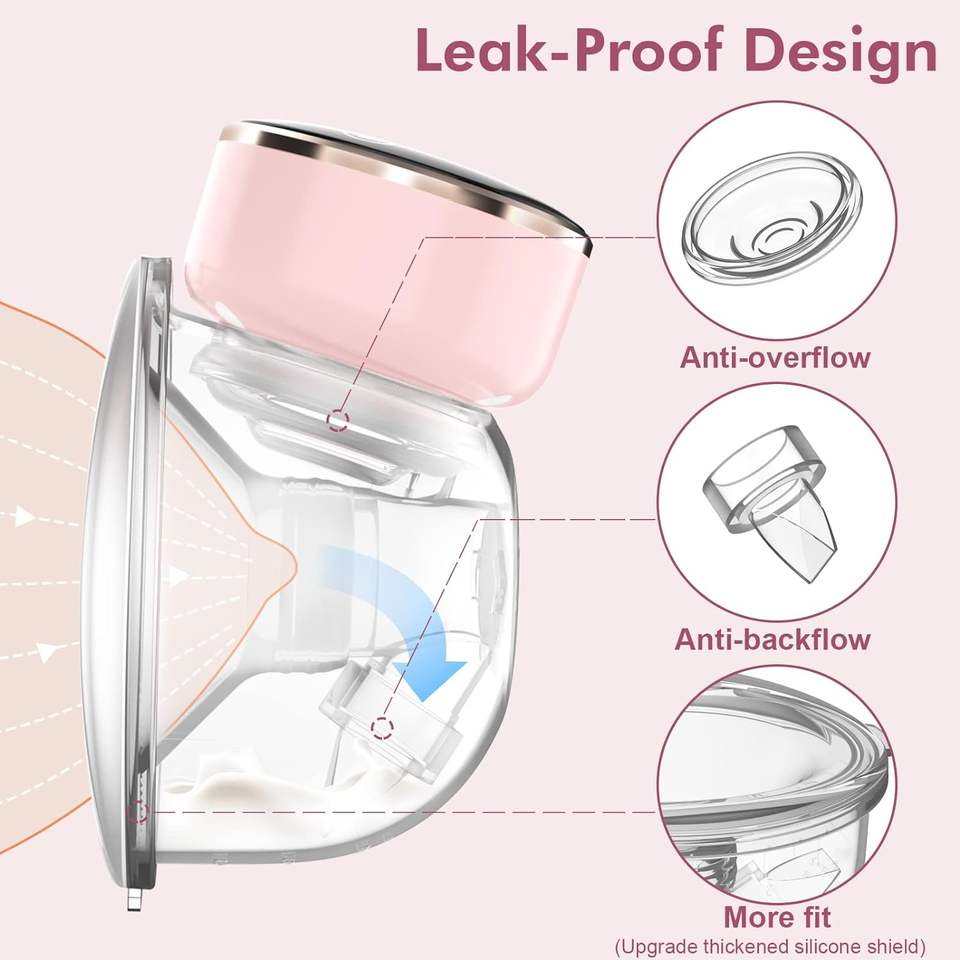 Electric Breast Pump na Wearable at Wireless, 180ml, Food Grade