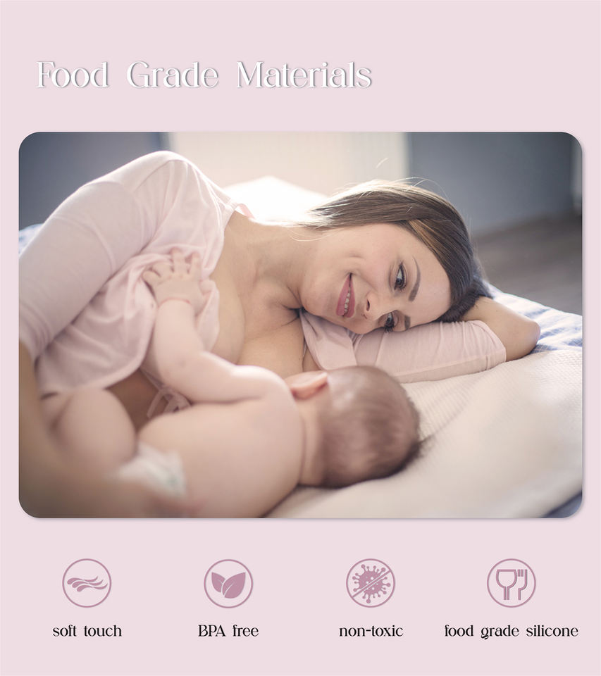 Electric Breast Pump na Wireless, 12 Levels, Food-Grade Silicone