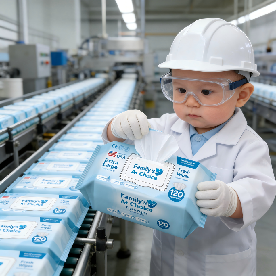 Baby Wet Wipes OEM 80pcs 120pcs Alcohol-Free Pure Water Disposable Flushable