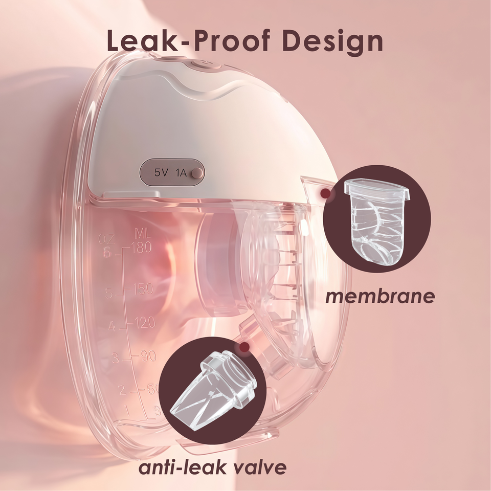 Electric Breast Pump Wireless Wearable, Food-Grade Silicone, 12 Levels
