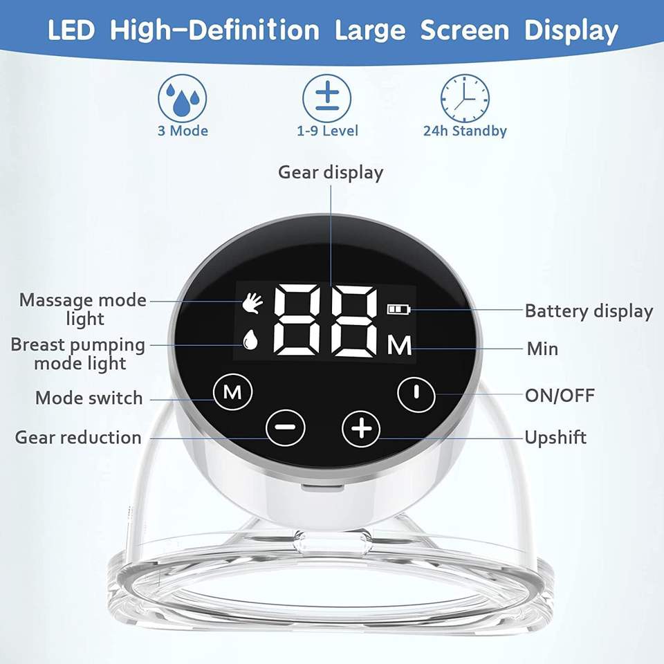 Electric Breast Pump na Wearable at Wireless, 180ml, Food Grade