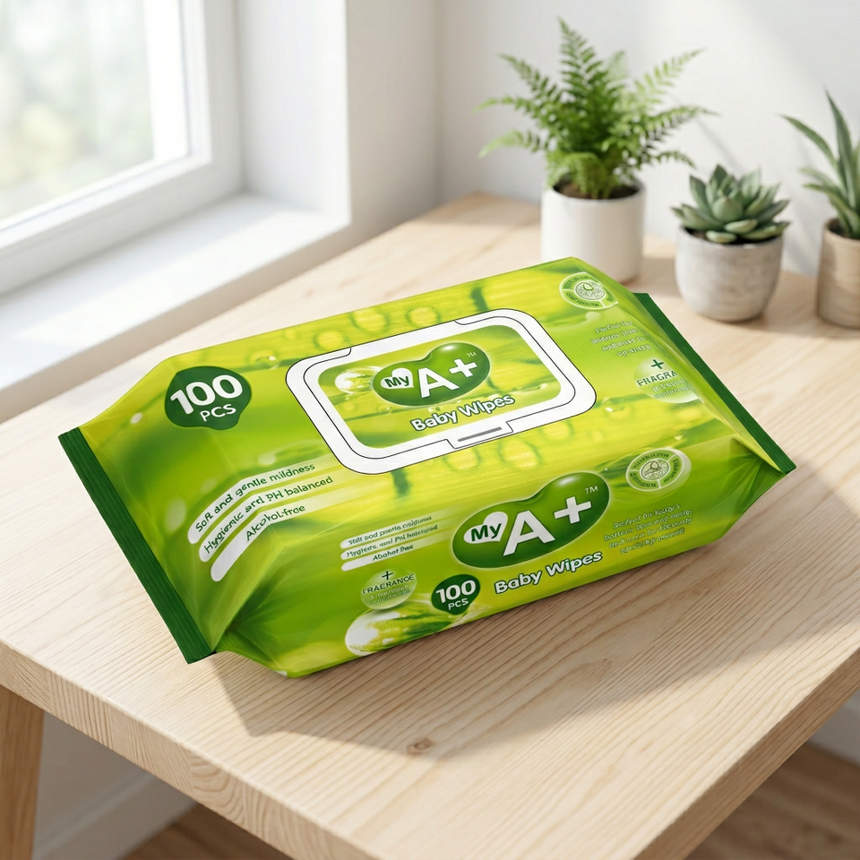 Baby Wet Wipes OEM 80pcs 120pcs Alcohol-Free Pure Water Disposable Flushable