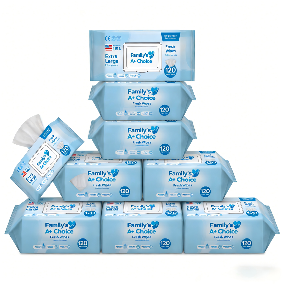 Baby Wet Wipes OEM 80pcs 120pcs Alcohol-Free Pure Water Disposable Flushable