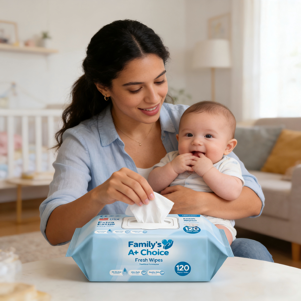 Baby Wet Wipes OEM 80pcs 120pcs Alcohol-Free Pure Water Disposable Flushable