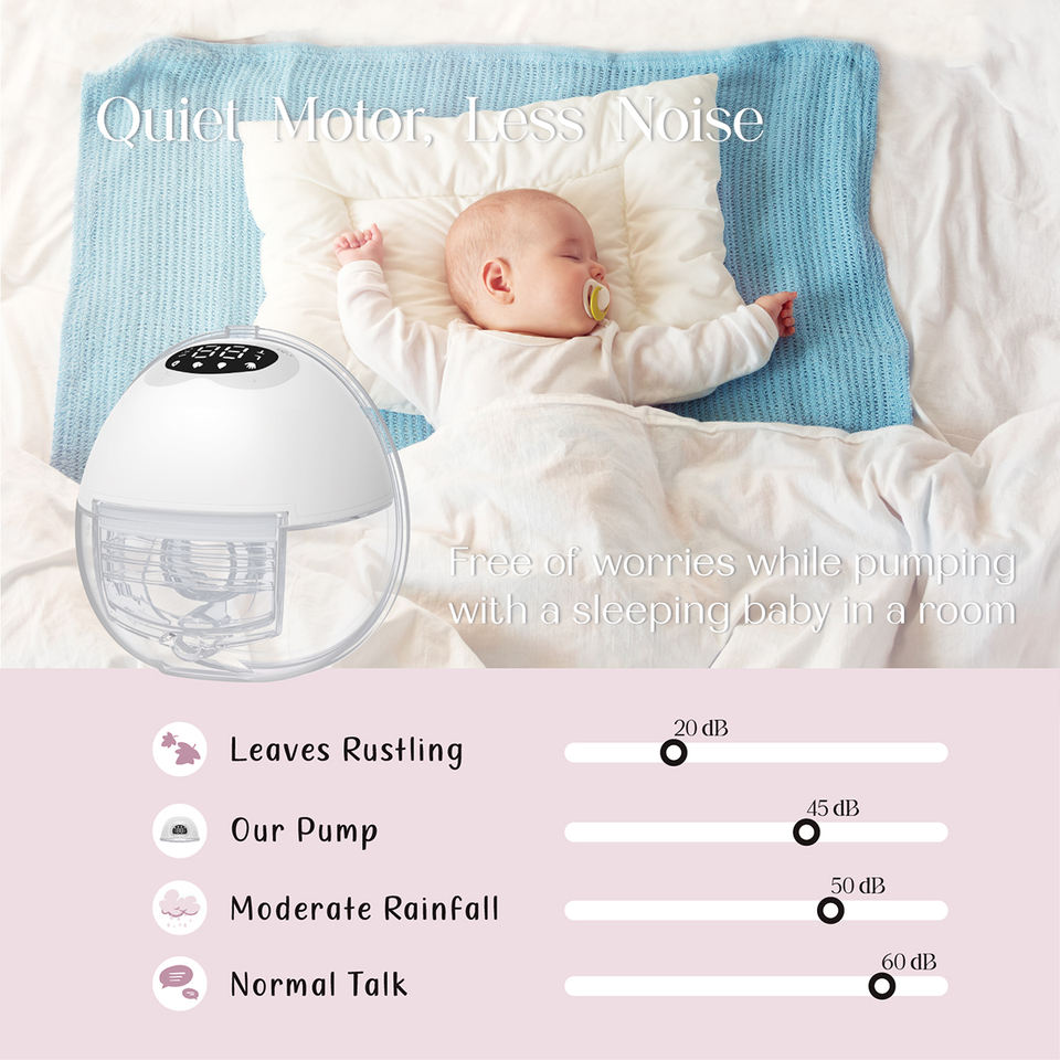 Electric Breast Pump na Wireless, 12 Levels, Food-Grade Silicone