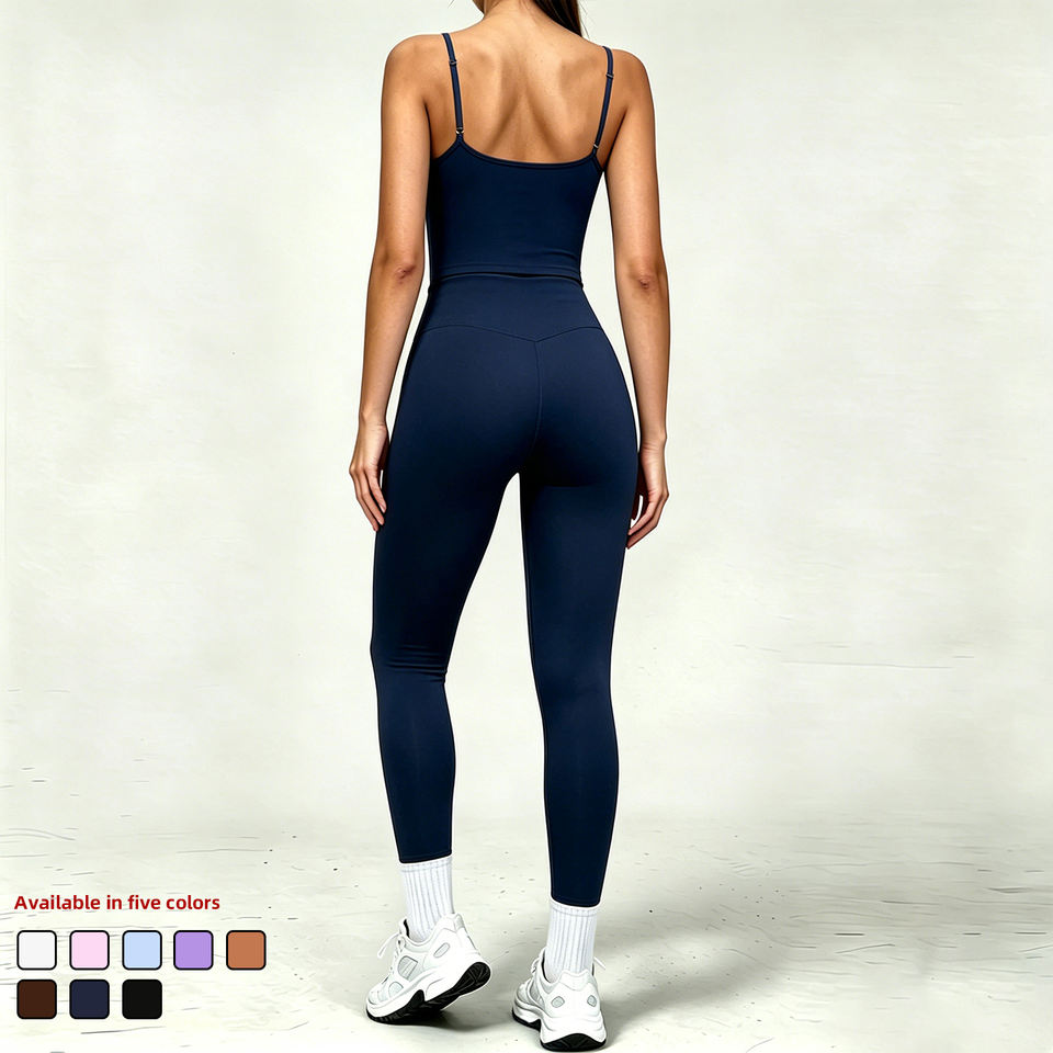 ABX8001-1+ACK8001 Women's Yoga Set Breathable Quick-Dry High-Stretch Activewear