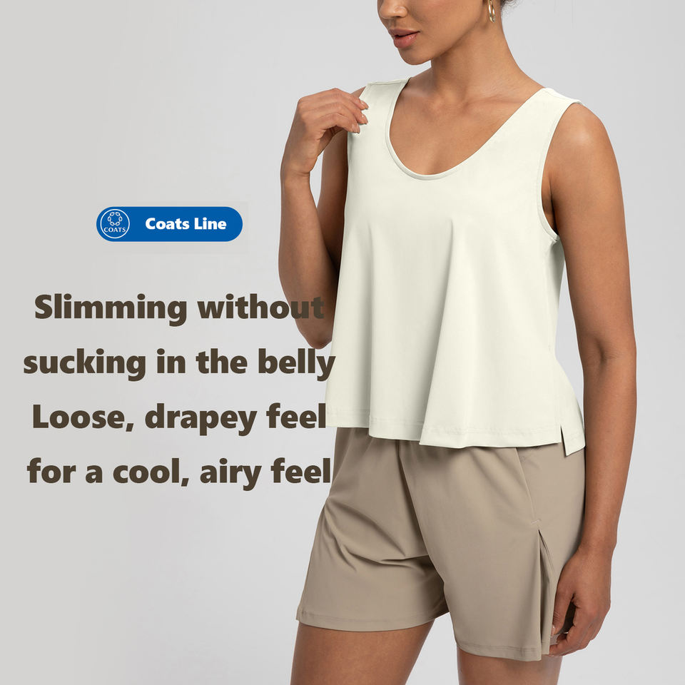 XW-DA120 Premium na Damit Pampalakasan para sa Kababaihan – High Elastic, Maluwag, Sleeveless Yoga Top
