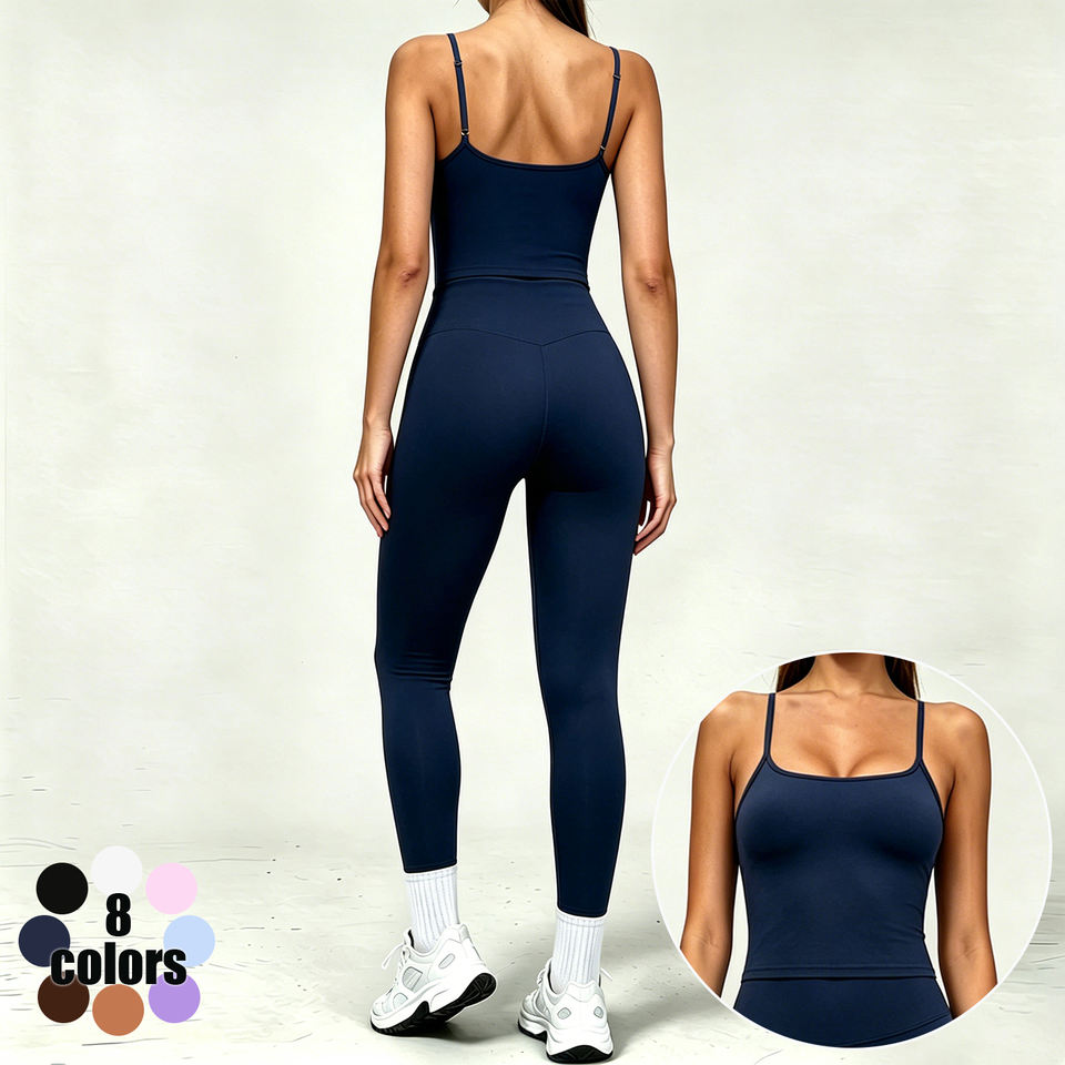 ABX8001-1+ACK8001 Women's Yoga Set Breathable Quick-Dry High-Stretch Activewear