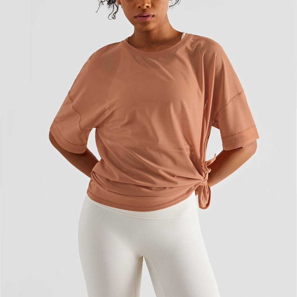 De-kalidad na Breathable Quick Dry Side Slit Yoga Tops para sa Aktibong Pamumuhay