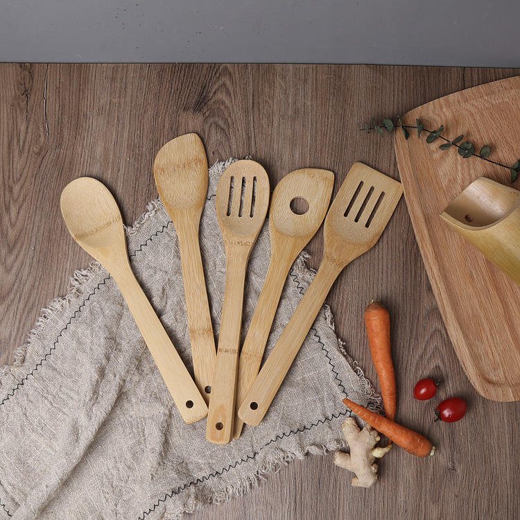 Organikong Bamboo Cooking Set - Eco-Friendly na Kusina, Walang Plastic