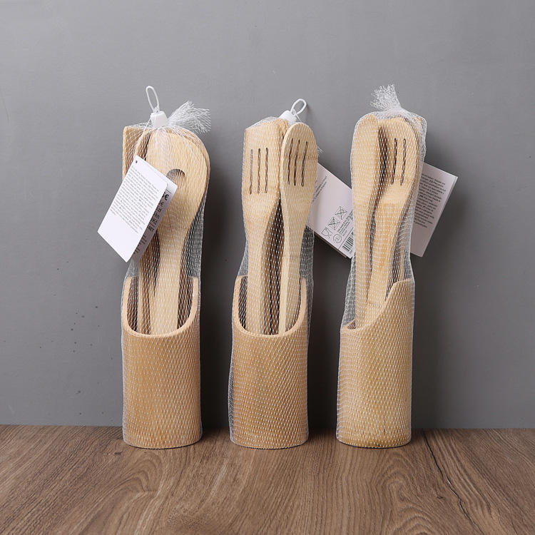 Organikong Bamboo Cooking Set - Eco-Friendly na Kusina, Walang Plastic