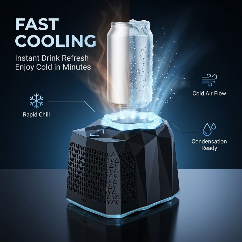 Mini Refrigerator Electric Summer Drink Cooler Machine para sa Office, Kusina, at Living Room