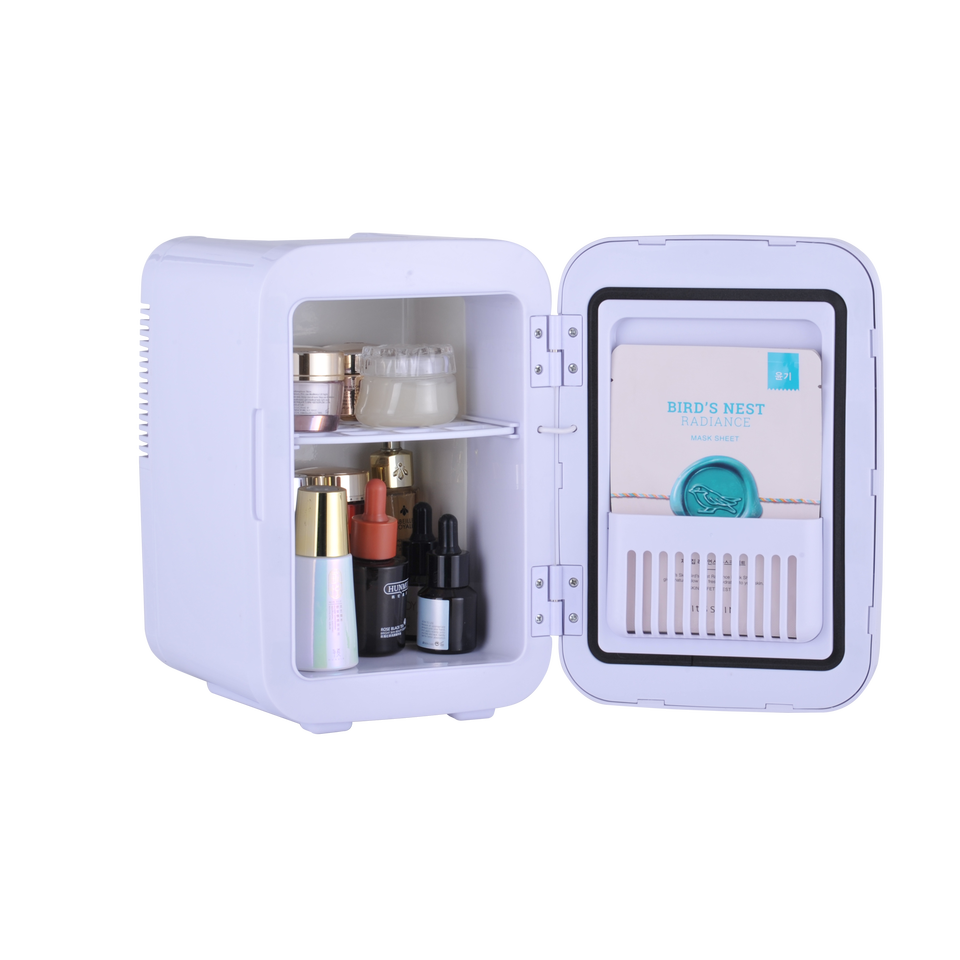 4L Portable Beauty Refrigerator na may Built-in Light para sa Bahay at Kotse
