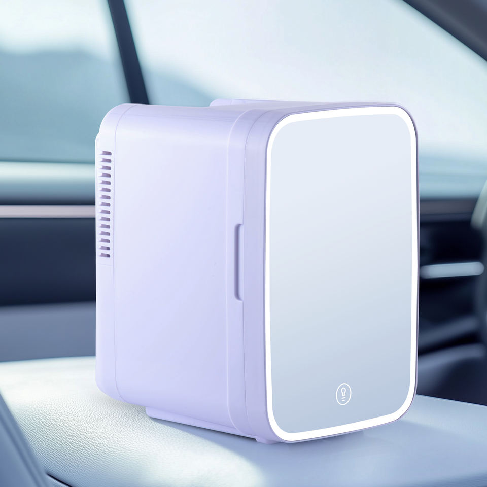 4L Portable Beauty Refrigerator na may Built-in Light para sa Bahay at Kotse