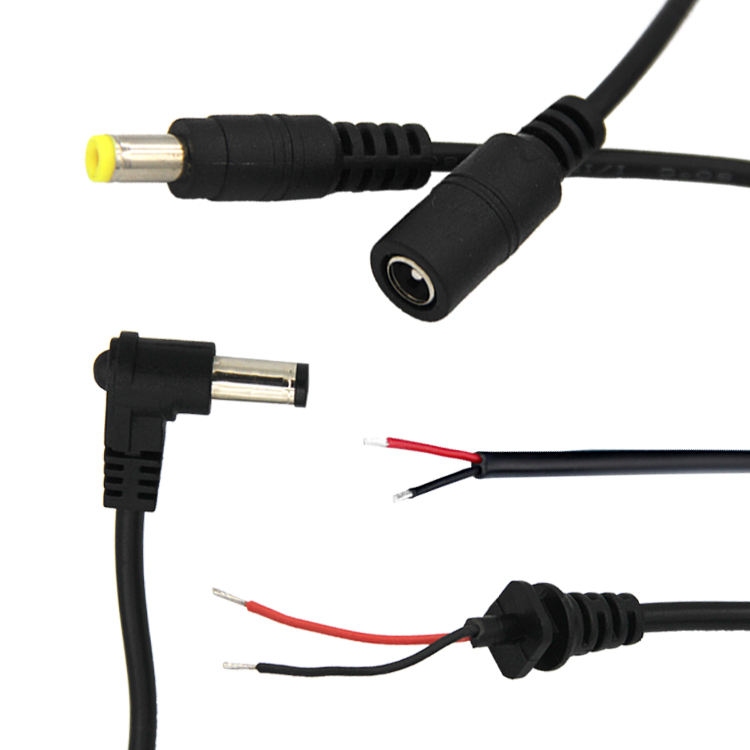 कॉपर कंडक्टर 5V/12V DC बैरल कनेक्टर पावर केबल - दूरसंचार के लिए