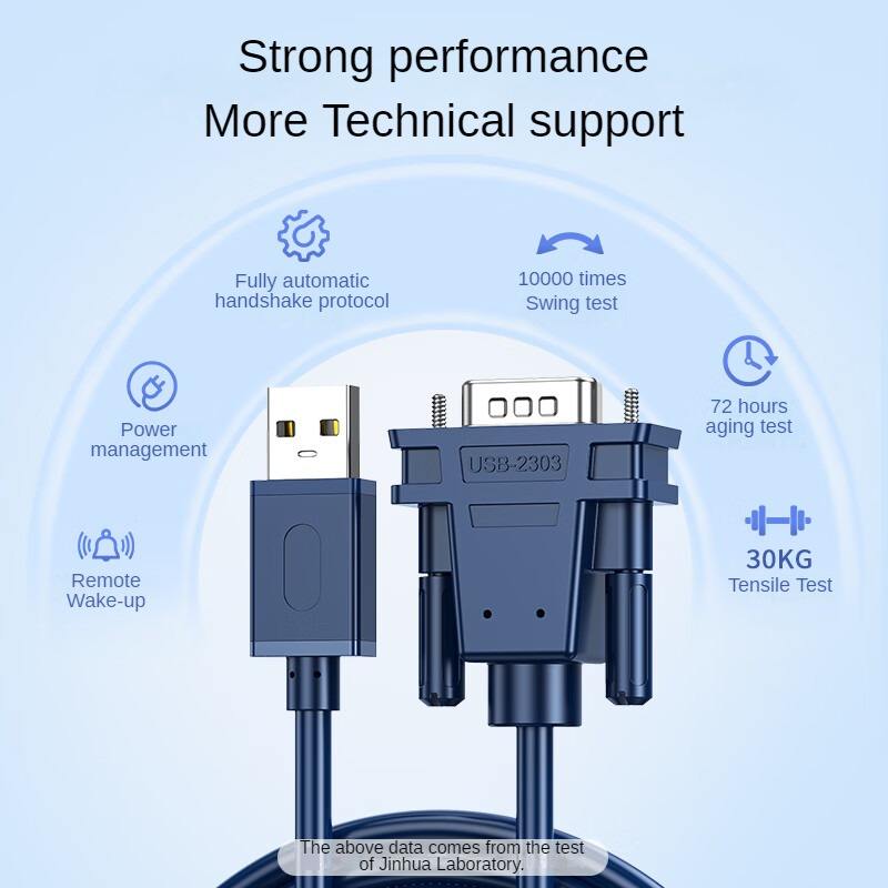 1.2 मीटर USB 2.0 से RS232 सीरियल पोर्ट एडाप्टर, DB9 केबल (PVC आउटर कवर, टिनड कॉपर कंडक्टर)