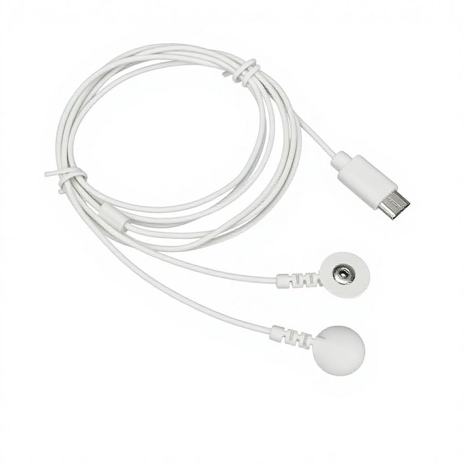 2.5 बटन USB टाइप-सी टिनड कॉपर इलेक्ट्रोड लीड फिजिकल थेरेपी मसाजर के लिए