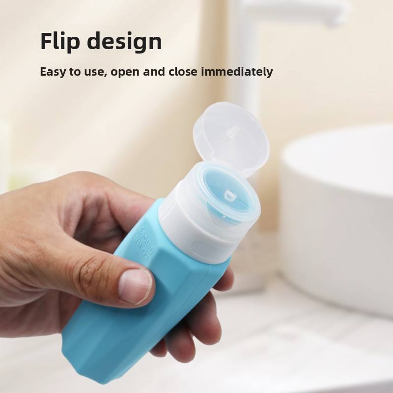 सिलिकॉन ट्रैवल बोतल सेट 90ml - मिनिमलिस्ट डिज़ाइन, बाथरूम और कॉस्मेटिक्स के लिए