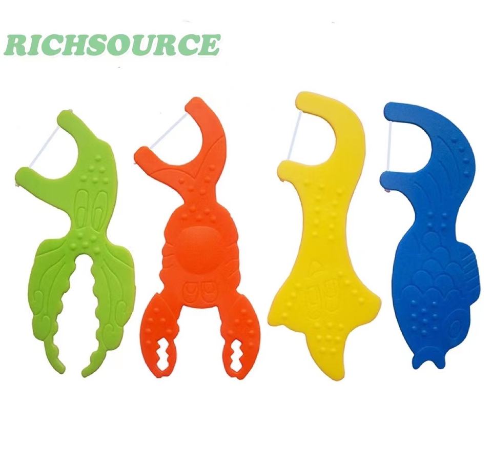 Biodegradable Dental Floss Picks | Eco-Friendly Kids Toothpick | Bamboo Charcoal & Corn Straw