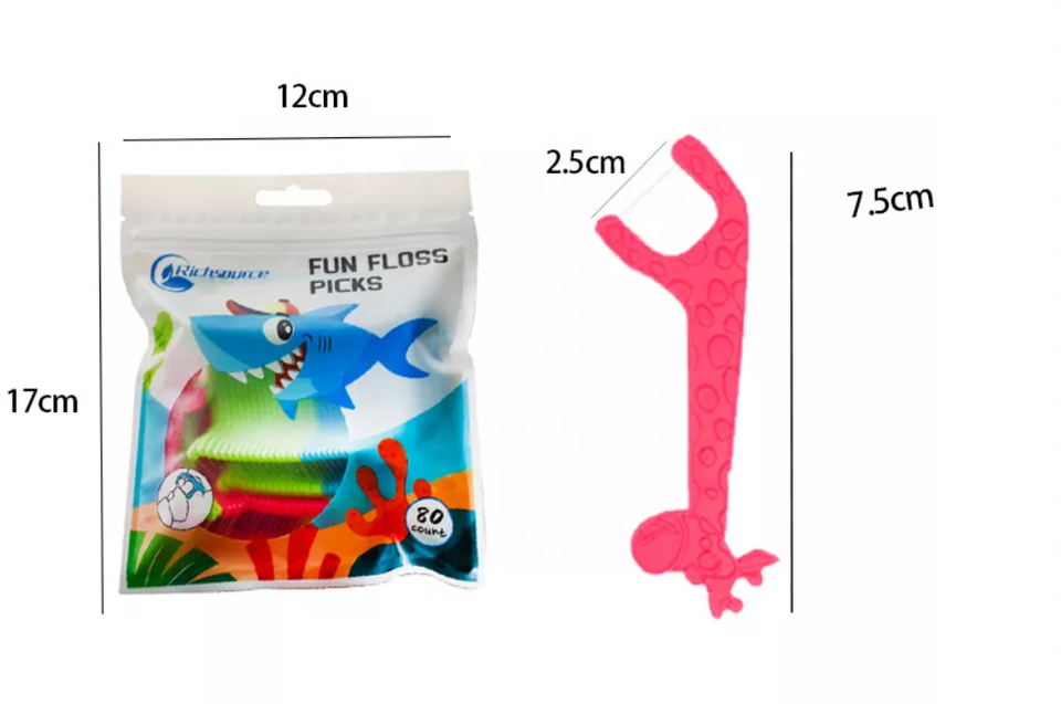 Kids Dental Floss Picks | Food-Grade PS & UHMWPE | Customizable