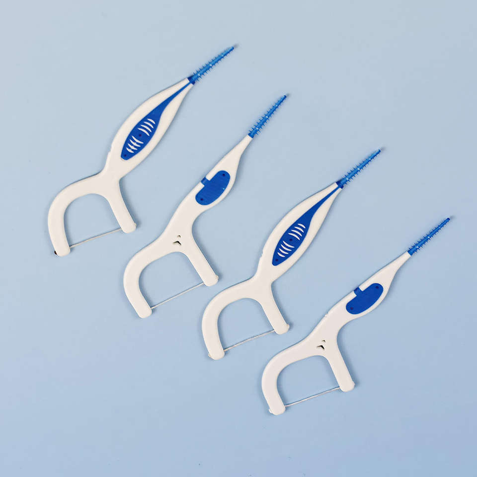 3-in-1 Interdental Picks: Eco-Friendly Silicon Floss Toothpick with Mint Flavor