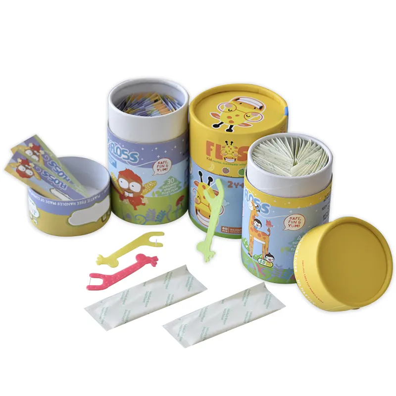 Biodegradable Dental Floss Picks | Eco-Friendly Kids Toothpick | Bamboo Charcoal & Corn Straw