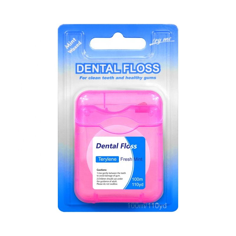 Eco-Friendly Mint Waxed Dental Floss | 50m Customizable Expanding Terylene Floss
