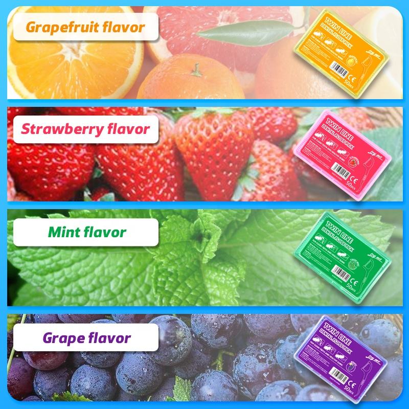 Private Label Twin Pack Mint Flavor Dental Flossers with Toothpick | Oral Care