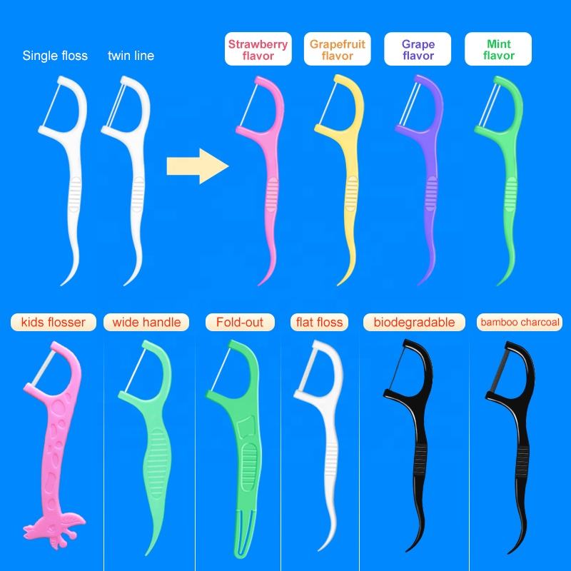 Custom Colorful Mint Flavored Dental Floss Picks – Bulk OEM Teeth Cleaners