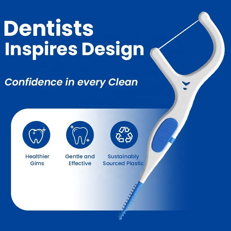 3-in-1 Interdental Picks: Eco-Friendly Silicon Floss Toothpick with Mint Flavor
