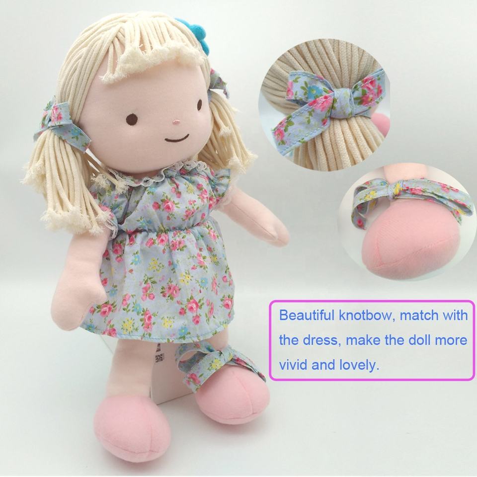ICTI BSCI SEDEX Certified Custom Plush Rag Doll Soft Stuffed Toy