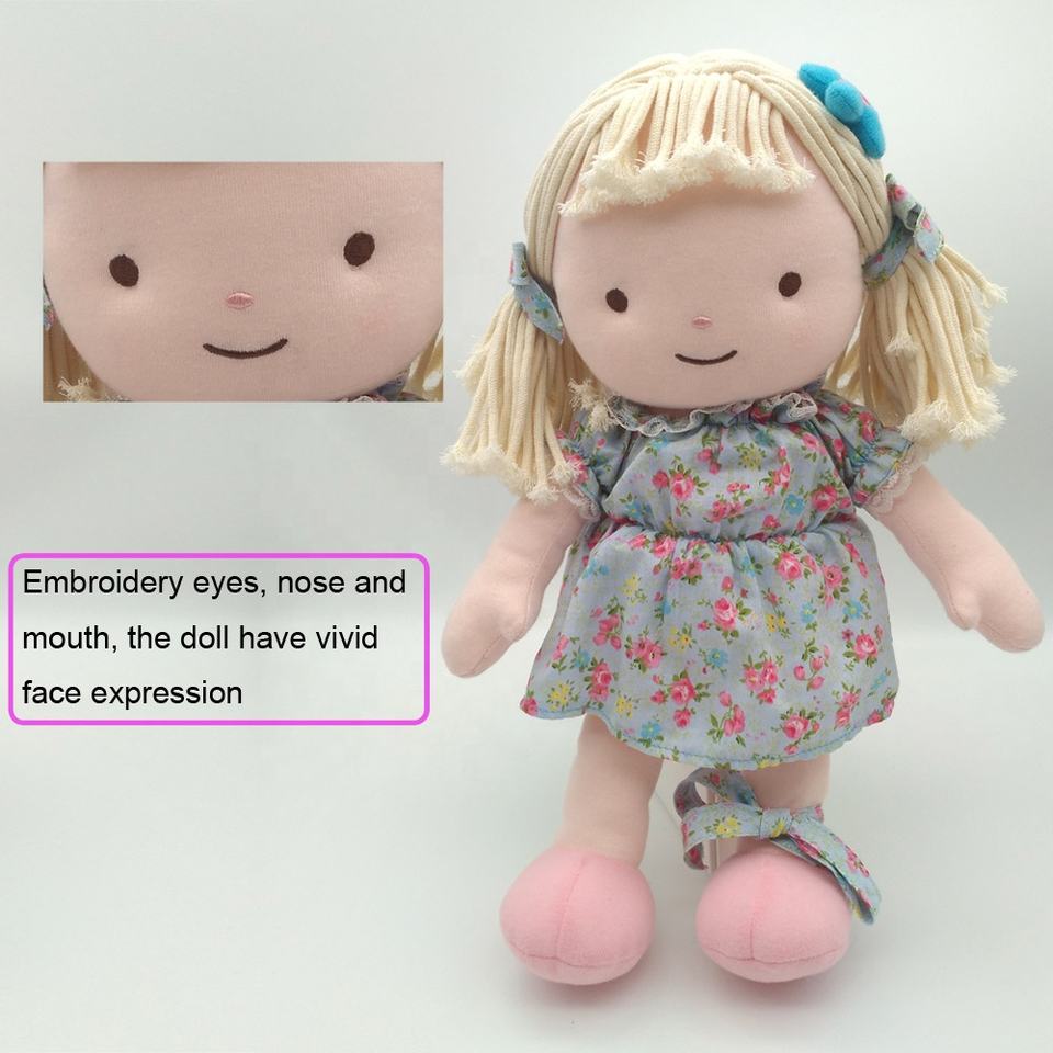 ICTI BSCI SEDEX Certified Custom Plush Rag Doll Soft Stuffed Toy
